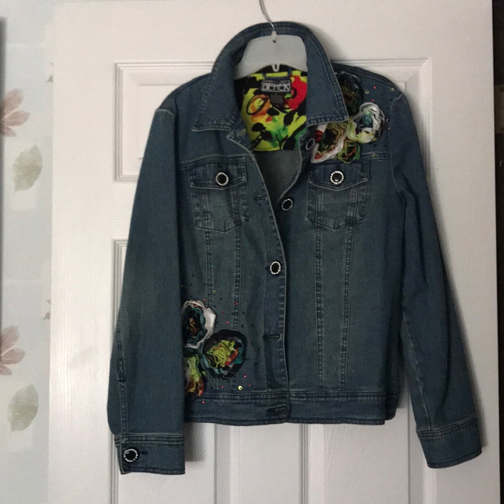 Embellished denim jacket